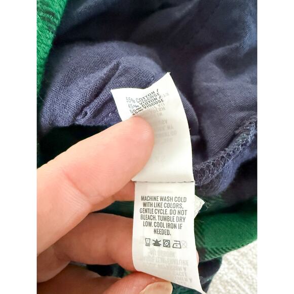 Aerie | NWT Flannel Plaid Romper in Green Blue | Sz XS - Picture 11 of 11